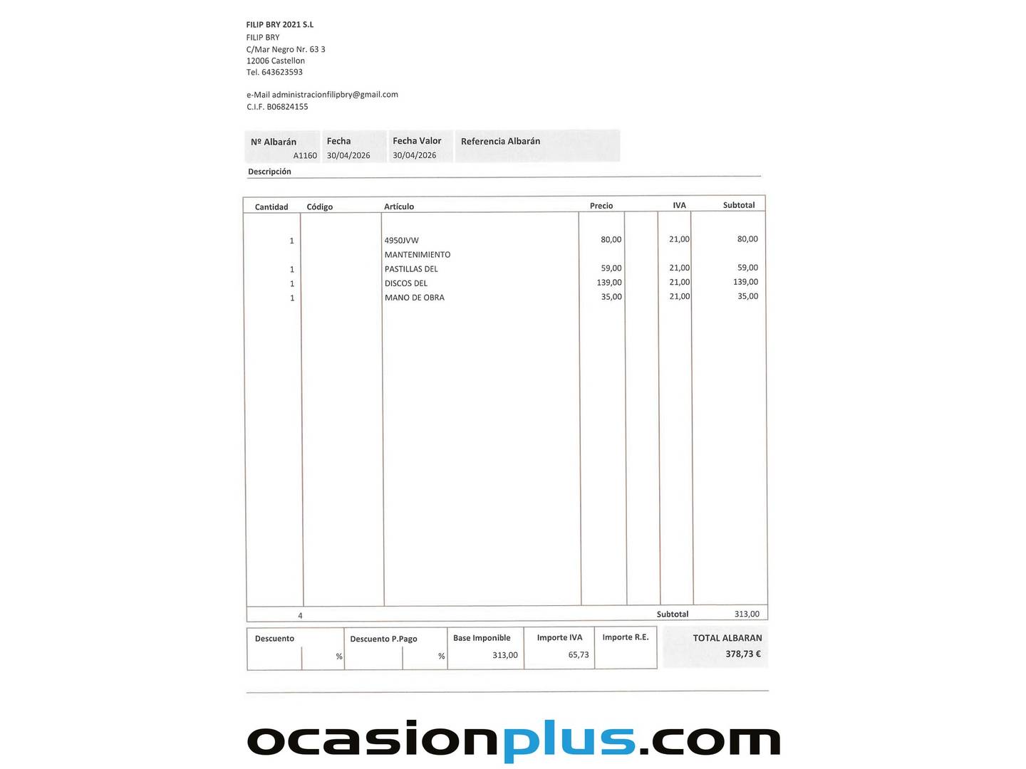 Foto del mantenimiento del Renault Kangoo Combi Renault Kangoo Combi dCi 90 M1-AF Emotion Energy E6 (90 CV)