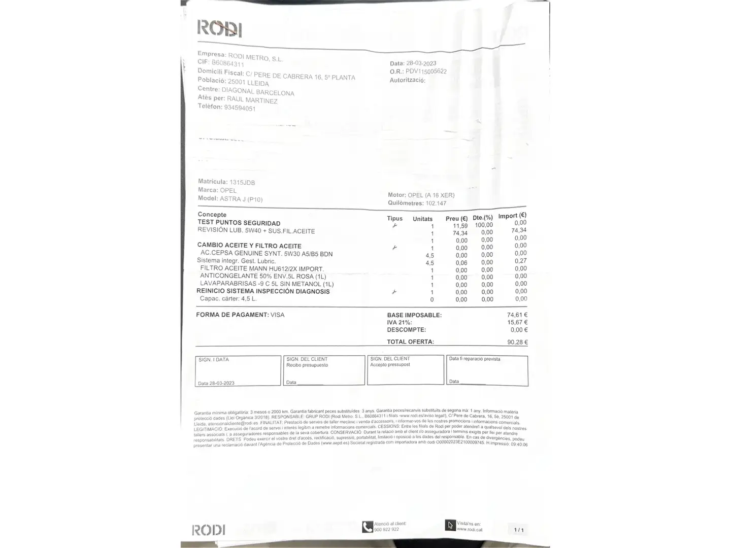 Foto Opel Astra Opel Astra 1.6 Selective 85 kW (115 CV)