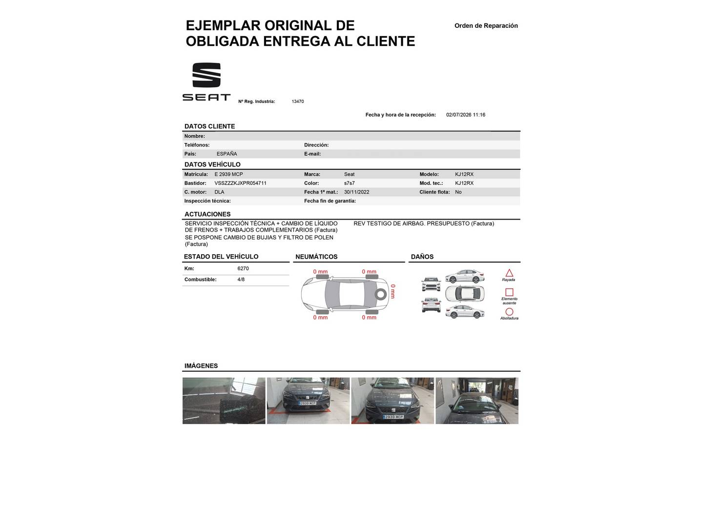 Foto del mantenimiento del Seat Ibiza Seat Ibiza 1.0 TSI S&S Style XL Edition (110 CV)