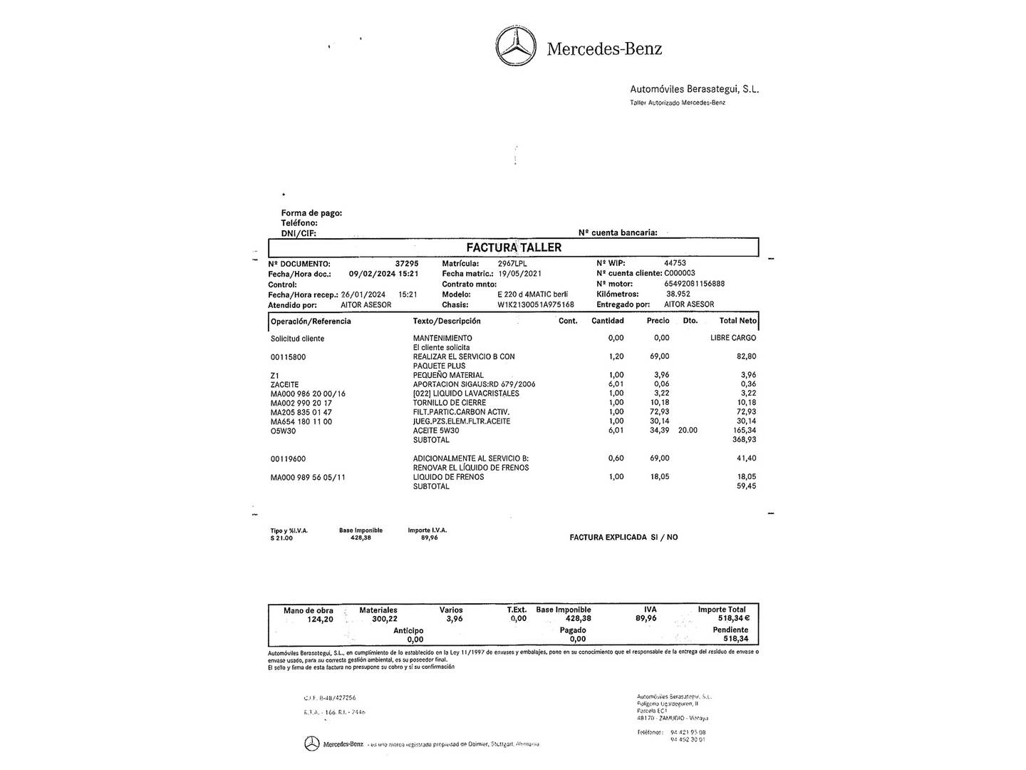 Foto Mercedes Clase E Mercedes-Benz Clase E 220 d 4Matic (194 CV)