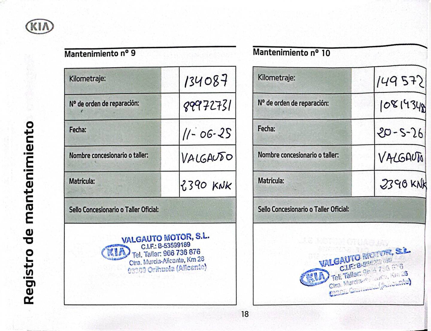 Foto del mantenimiento del KIA Sportage KIA Sportage 1.7 CRDi VGT Drive DCT Eco-Dynamics 4x2 (141 CV)