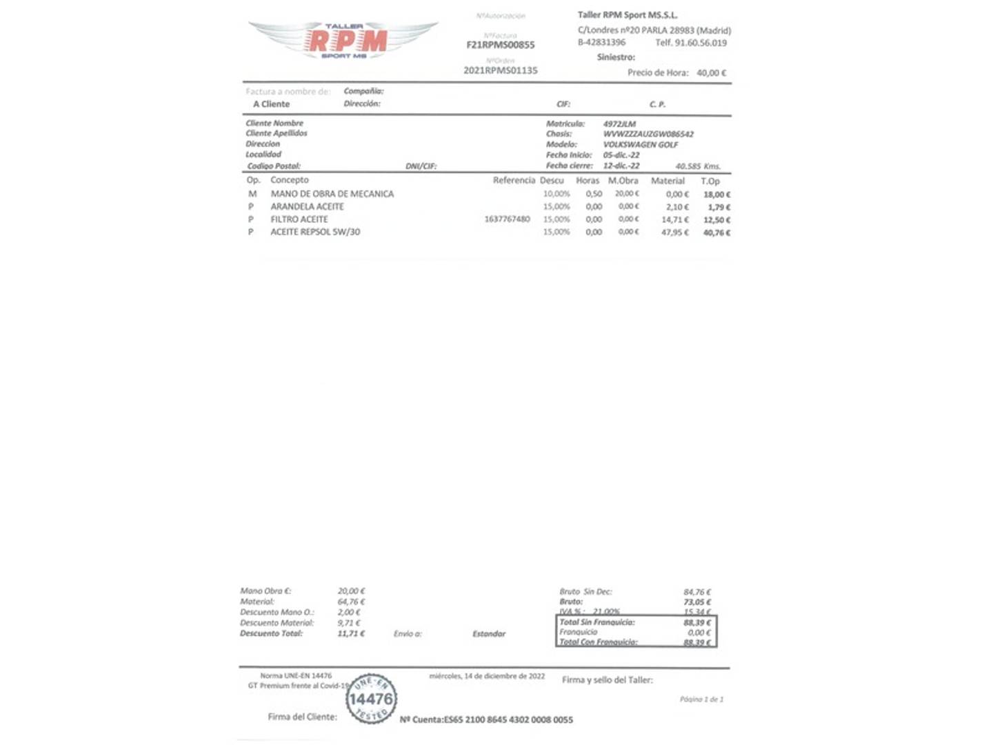 Foto Volkswagen Golf Volkswagen Golf 1.6 TDI BlueMotion (110 CV)