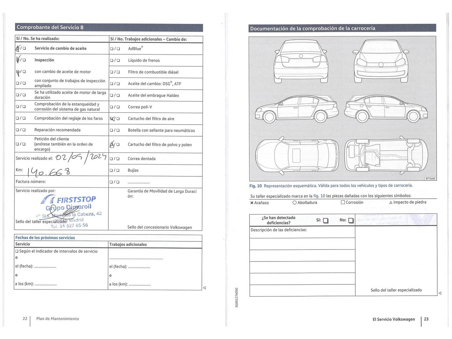 Foto del mantenimiento del Volkswagen Passat Volkswagen Passat 1.4 TSI BMT ACT (150 CV)
