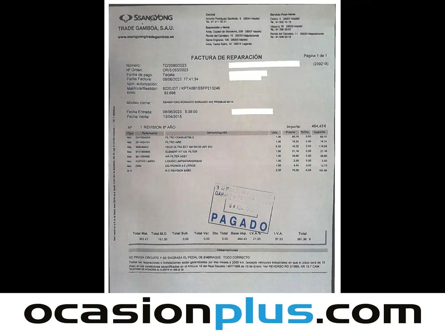 Foto SsangYong Korando Ssangyong Korando D20T Premium 4x2 (149 CV)