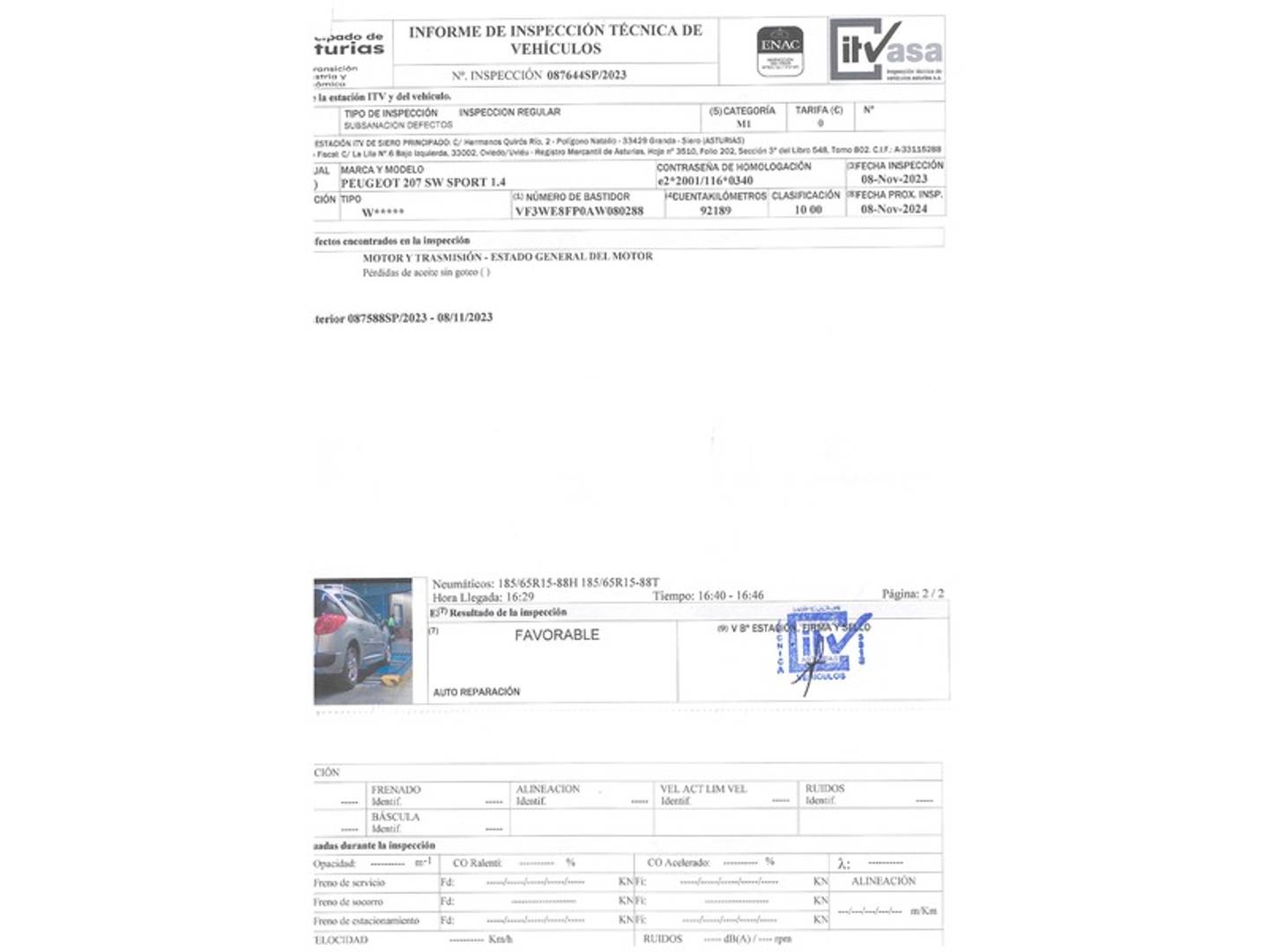 Foto Peugeot 207 Peugeot 207 SW 1.4 VTi 16v Sport (95 CV)