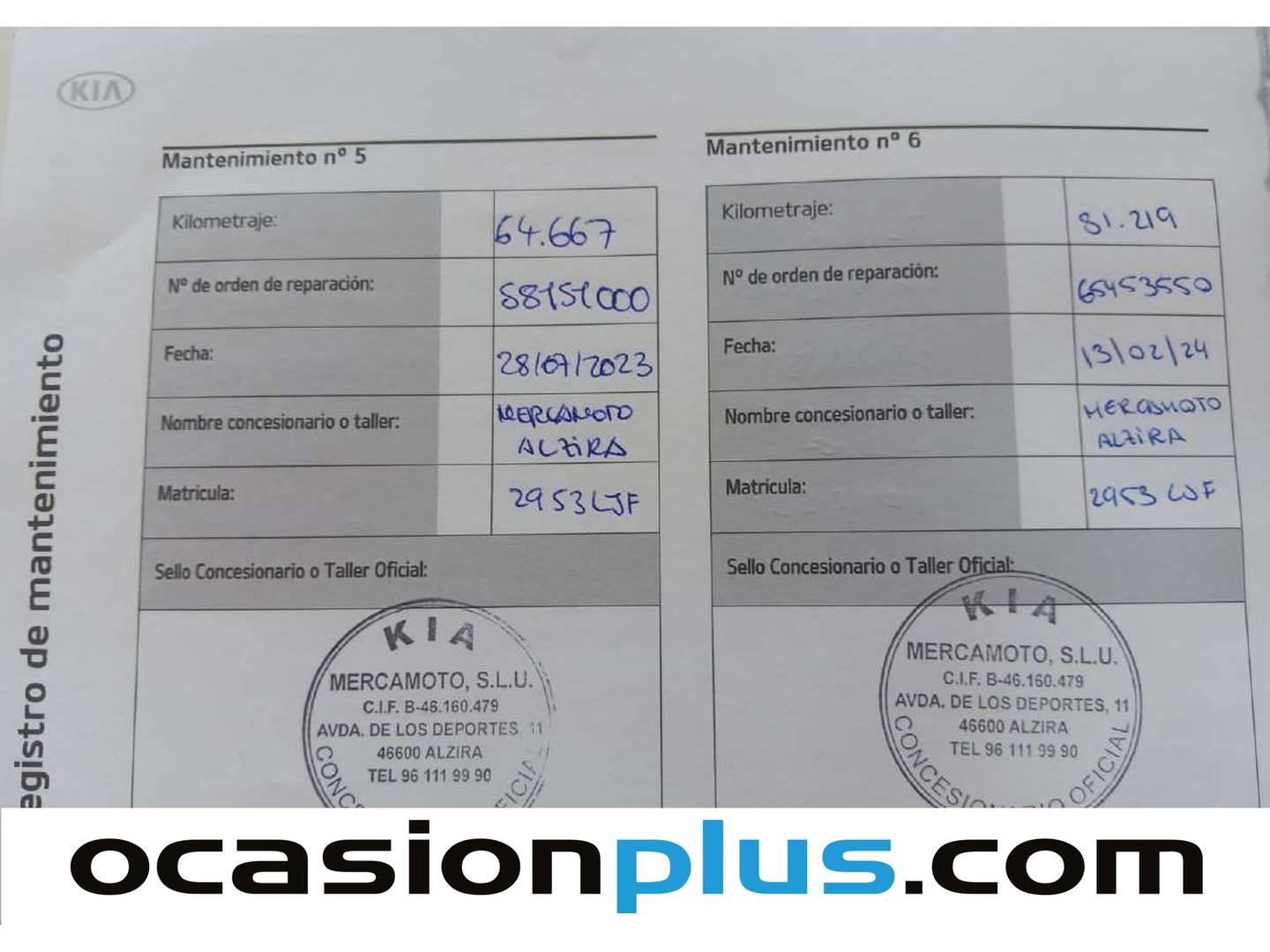 Foto del mantenimiento del KIA XCeed KIA XCeed 1.0 T-GDi Tech (120 CV)
