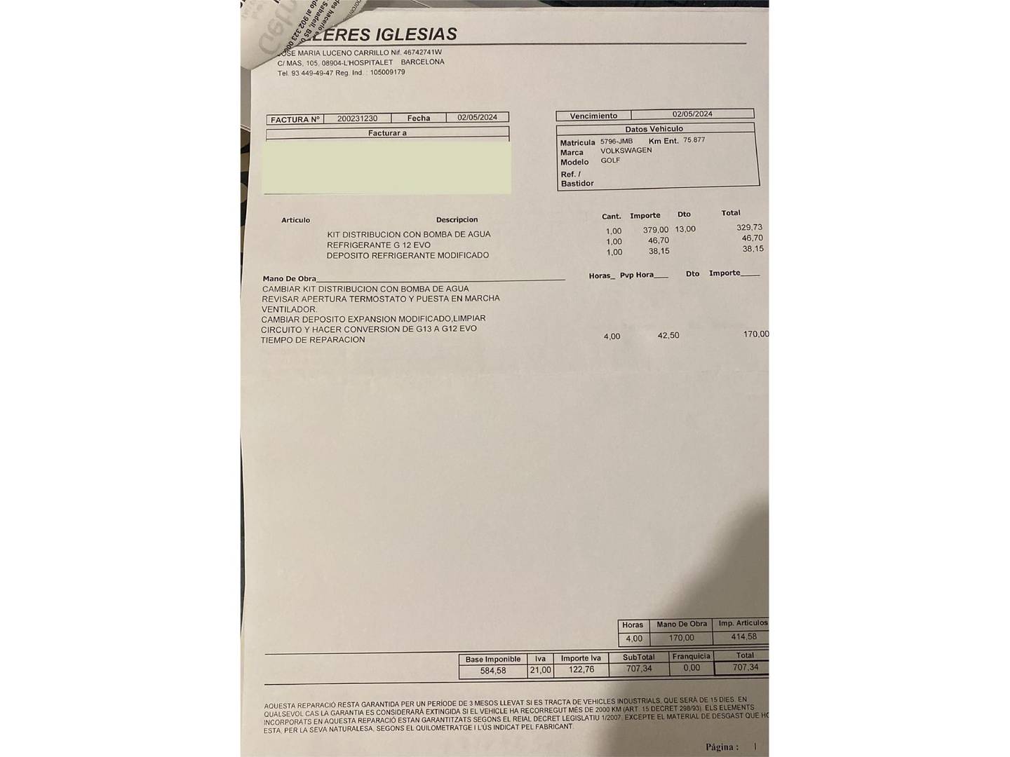 Foto Volkswagen Golf Volkswagen Golf Business 1.6 TDI BMT (110 CV)