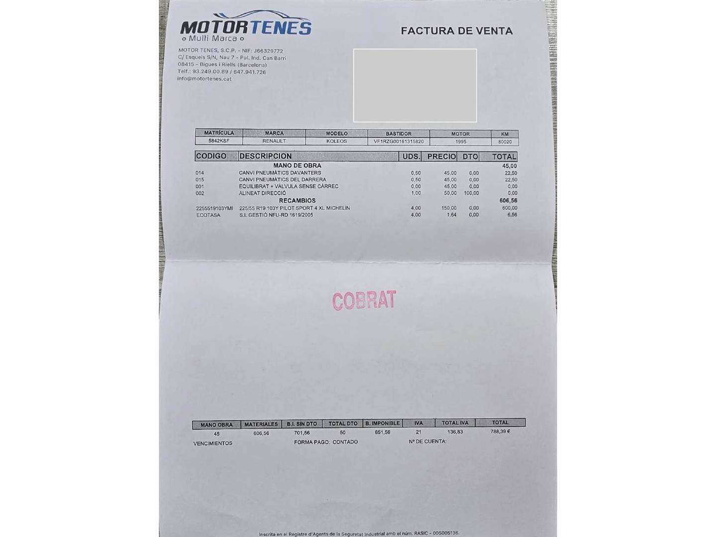 Foto del mantenimiento del Renault Koleos Renault Koleos Initiale Paris dCi 175 X-Tronic 4x4 (175 CV)