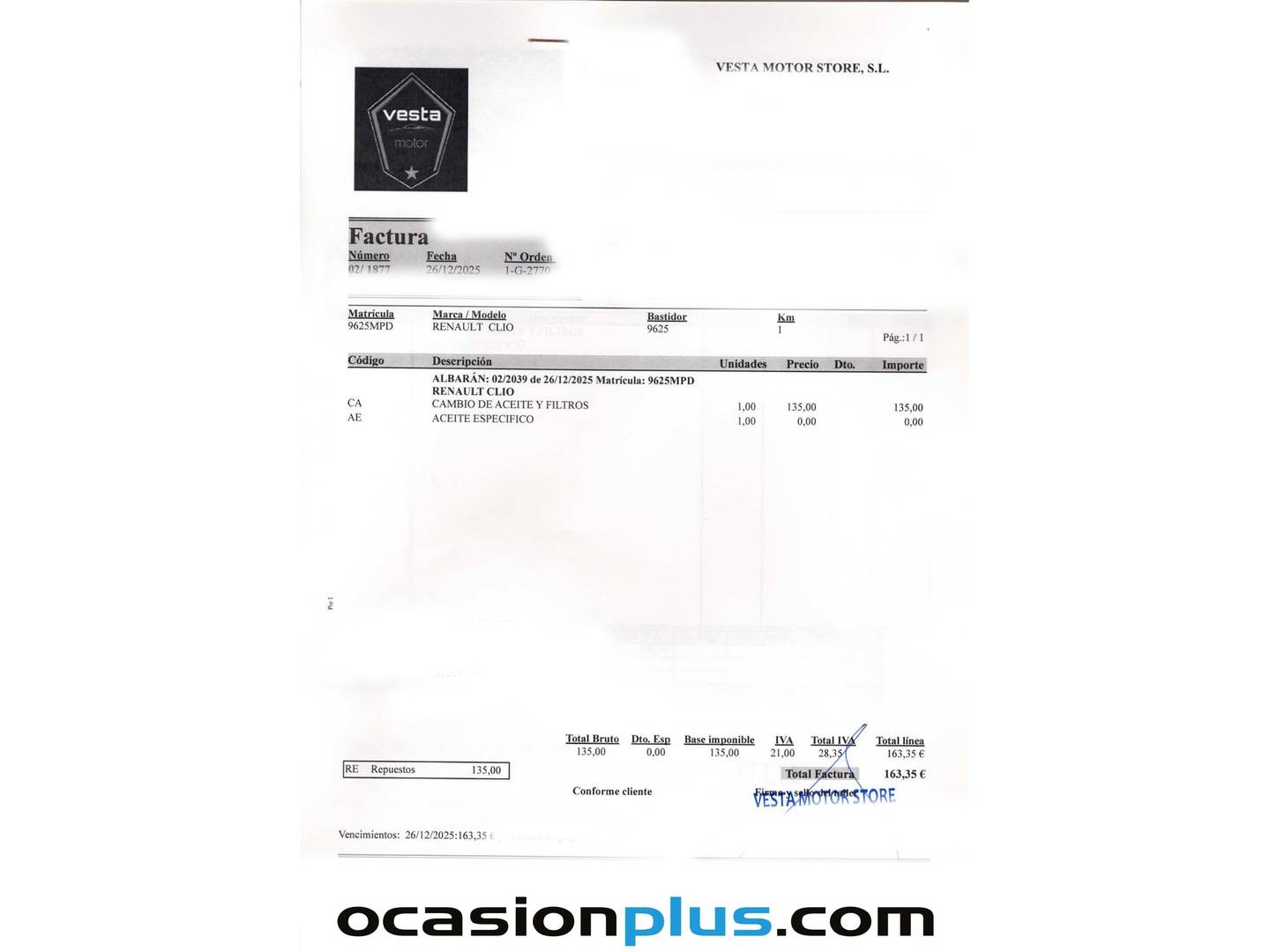 Foto del mantenimiento del Renault Clio Renault Clio Techno TCe (90 CV)