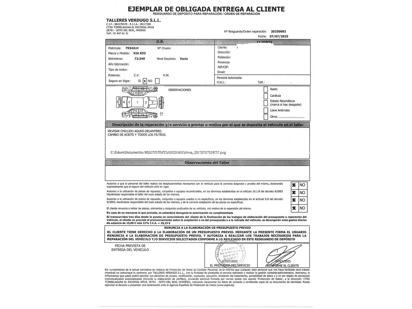 Foto KIA Rio Kia Rio 1.2 CVVT Concept (84 CV)