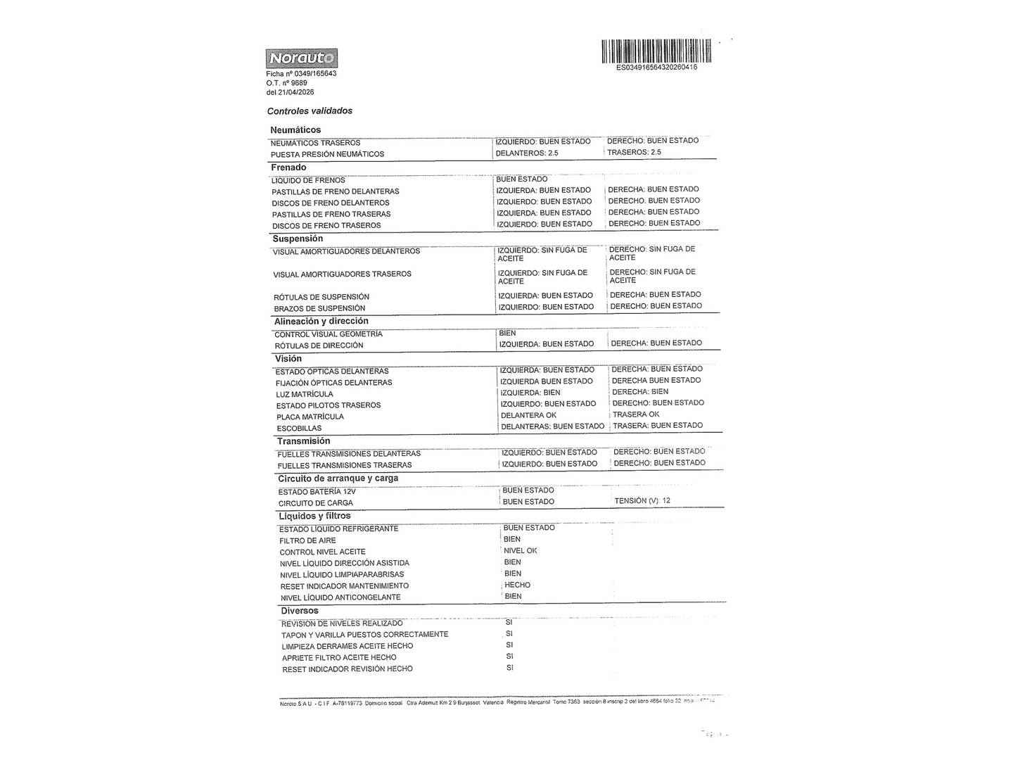 Foto del mantenimiento del Dacia Sandero Dacia Sandero Serie Limitada Xplore TCe (90 CV)