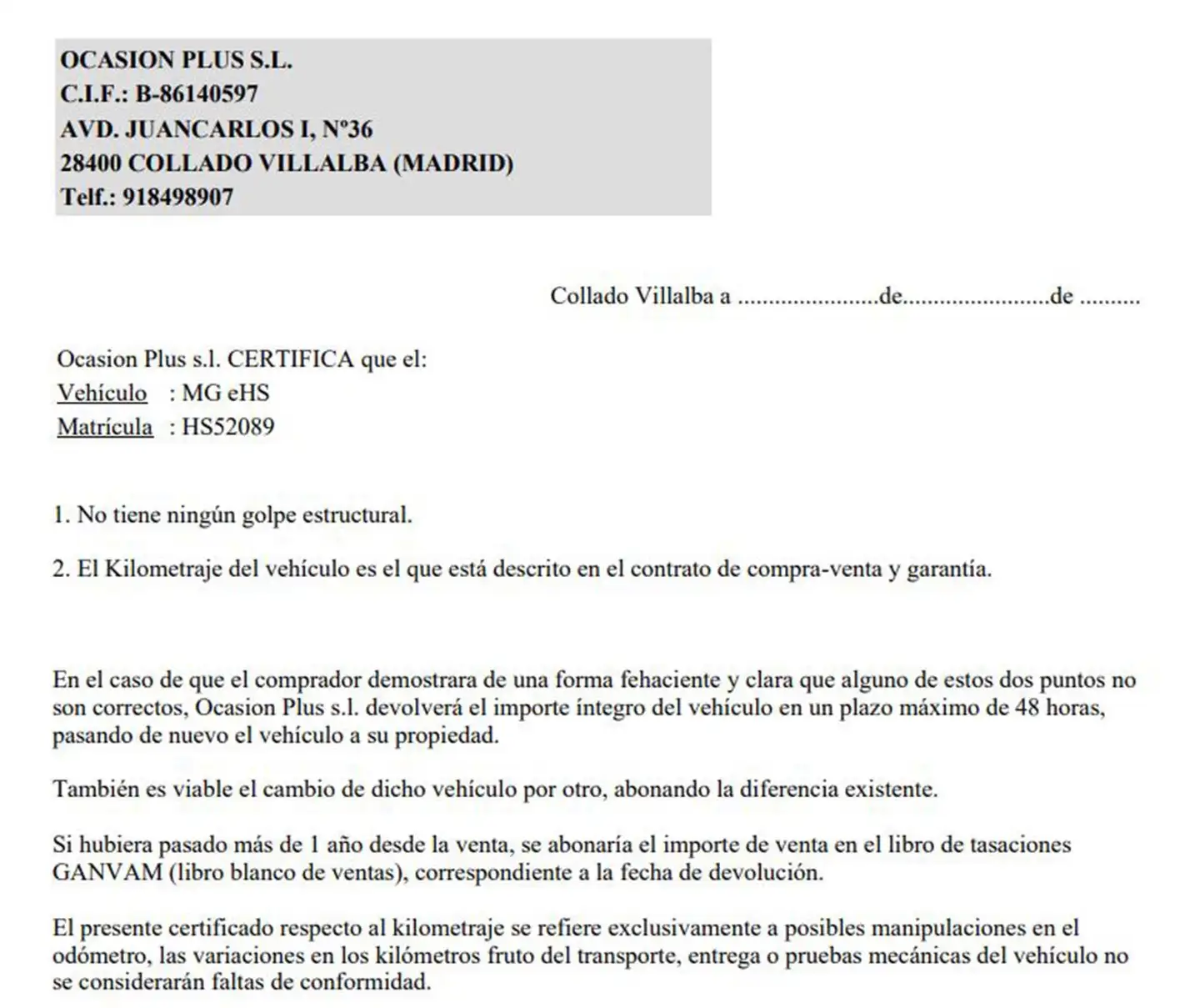 Certificado