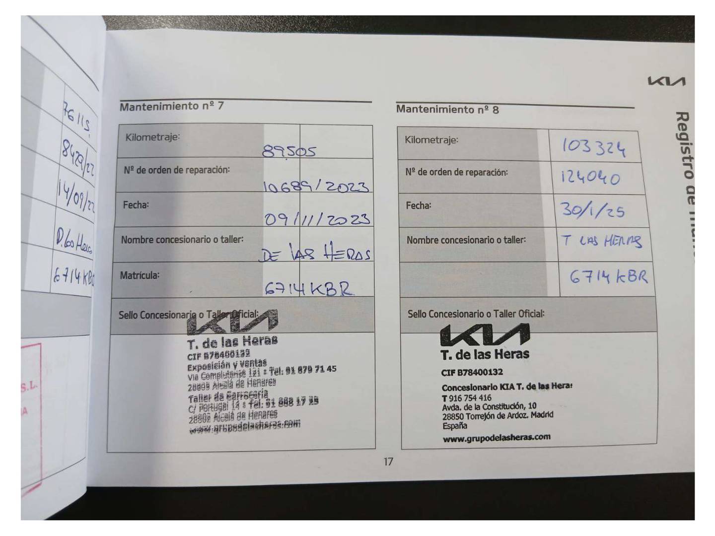 Foto del mantenimiento del KIA Niro KIA Niro 1.6 GDi HEV Híbrido Drive (141 CV)