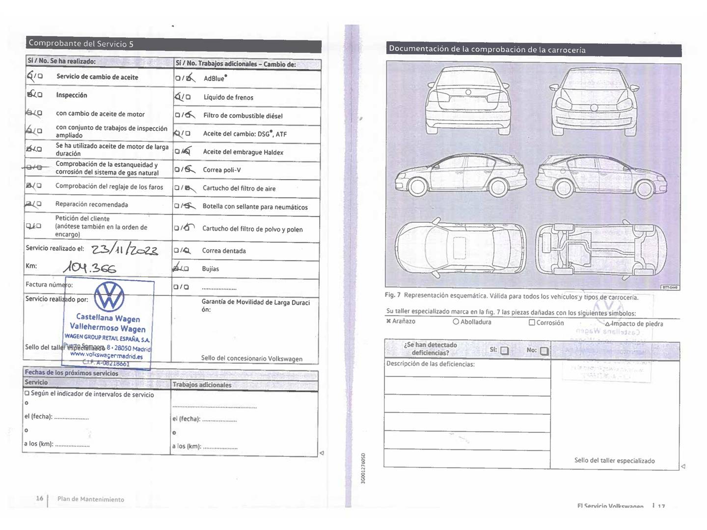 Foto del mantenimiento del Volkswagen Passat Volkswagen Passat Variant Advance 1.4 TSI ACT BMT (150 CV)