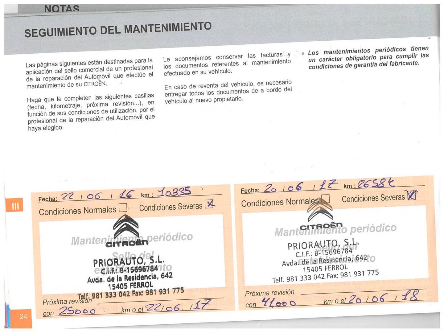 Foto del mantenimiento del Citroën C3 Citroën C3 PureTech 82 Tonic (82 CV)