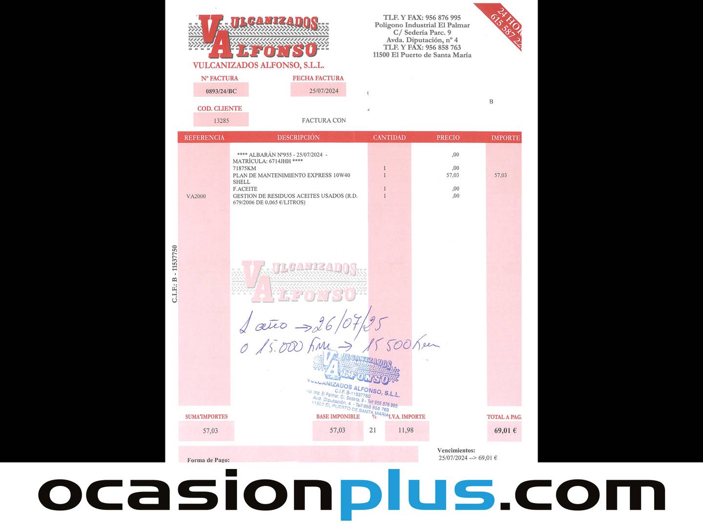 Foto del mantenimiento del KIA Carens KIA Carens 1.6 GDi Eco-Dynamic x-Tech (135 CV)