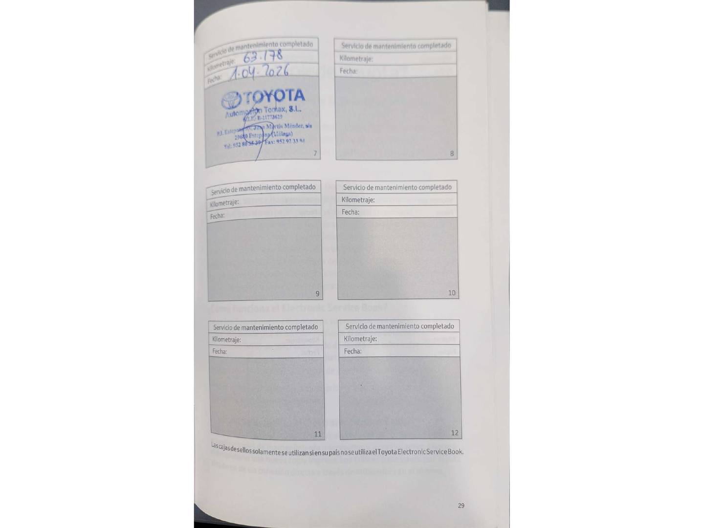 Foto del mantenimiento del Toyota C-HR Toyota C-HR 1.8 125H Advance (122 CV)