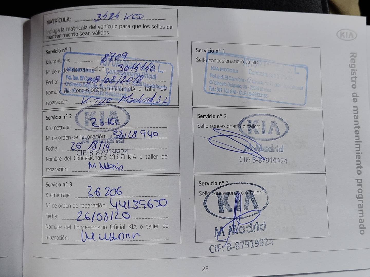 Foto del mantenimiento del KIA Niro KIA Niro 1.6 GDi HEV Híbrido Drive (141 CV)