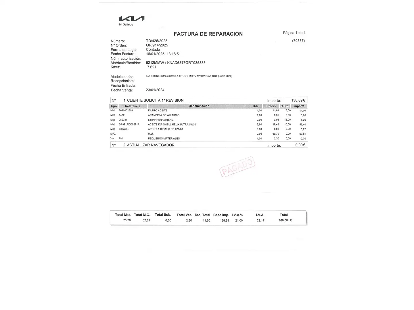 Foto KIA Stonic Kia Stonic 1.0 T-GDi MHEV Drive DCT (120 CV)