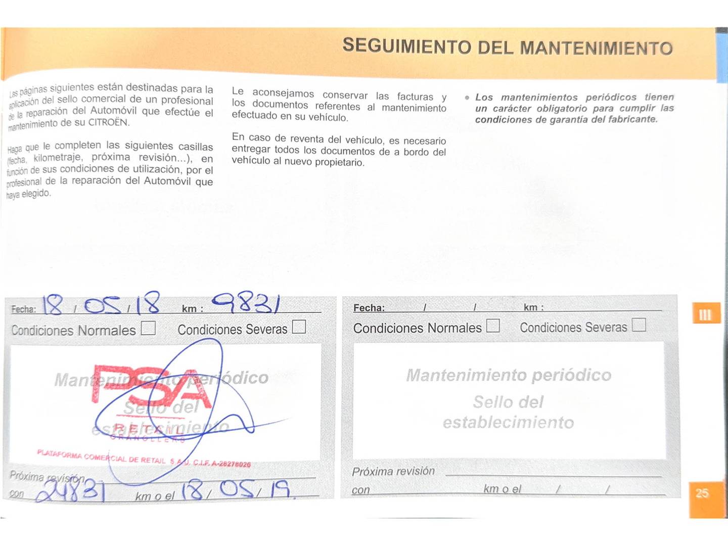 Foto del mantenimiento del Citroën C3 Citroën C3 PureTech 82 Shine (82 CV)