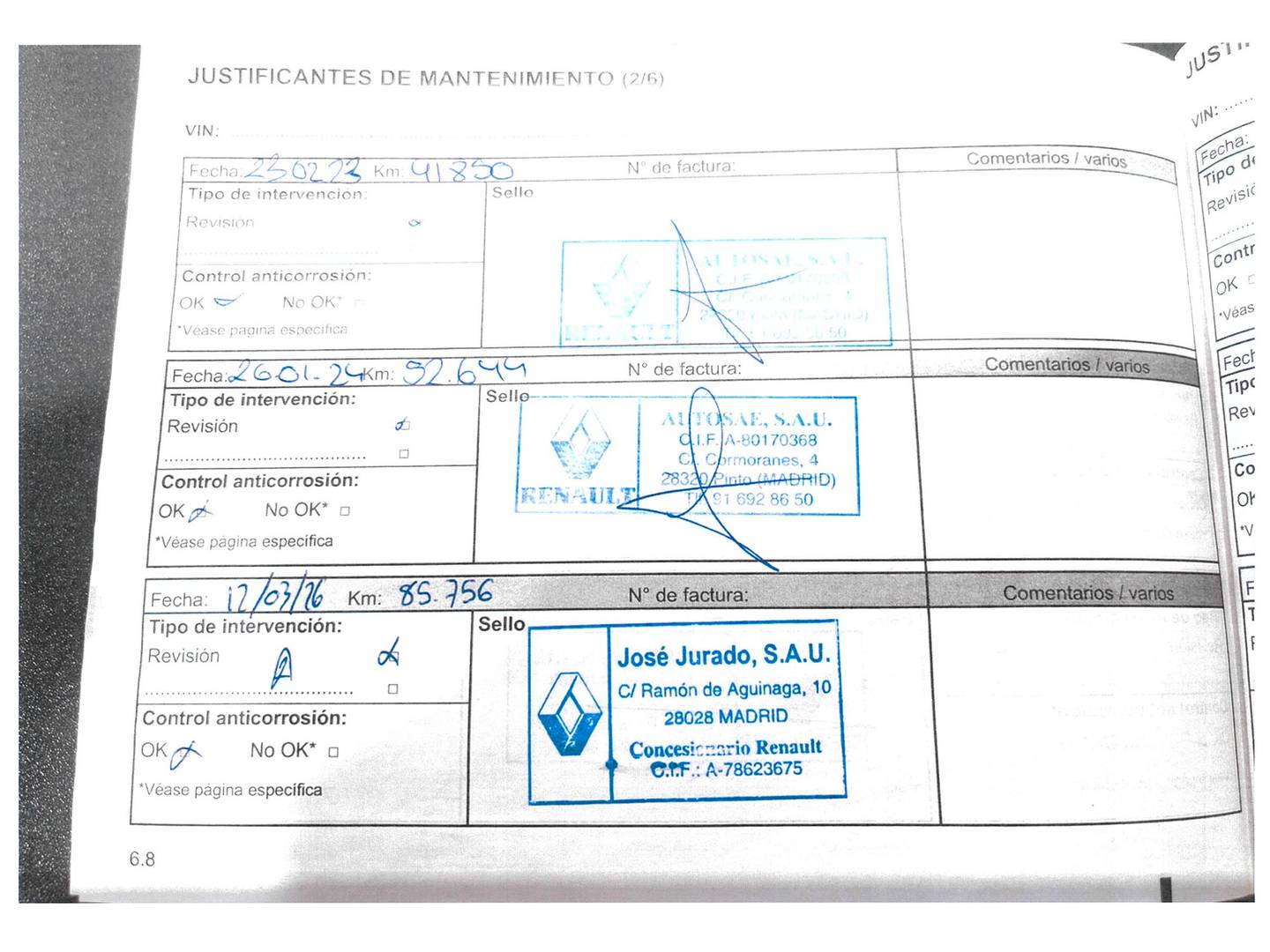 Foto del mantenimiento del Renault ZOE Renault Zoe Limited 40 R110 (108 CV)