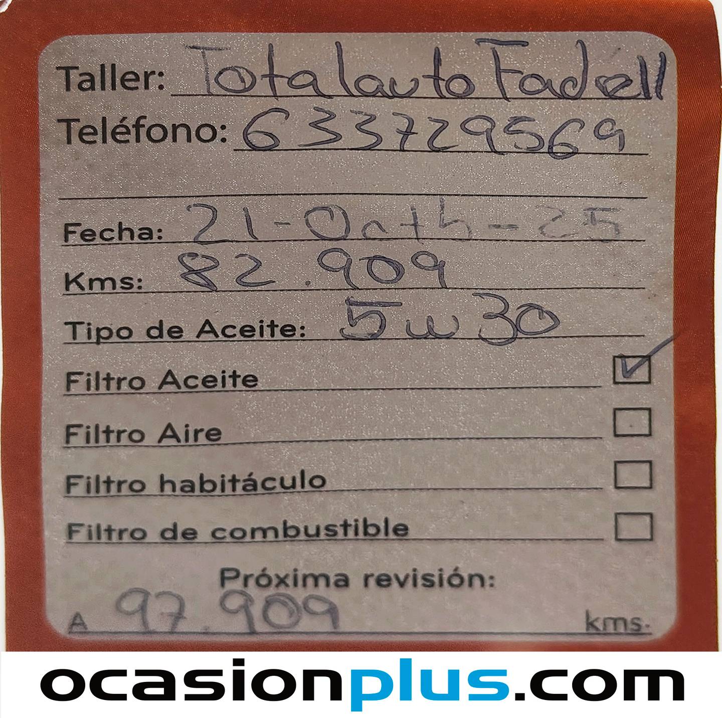 Foto del mantenimiento del Citroën C3 Citroën C3 PureTech 110 S&S Feel Pack EAT6 (110 CV)