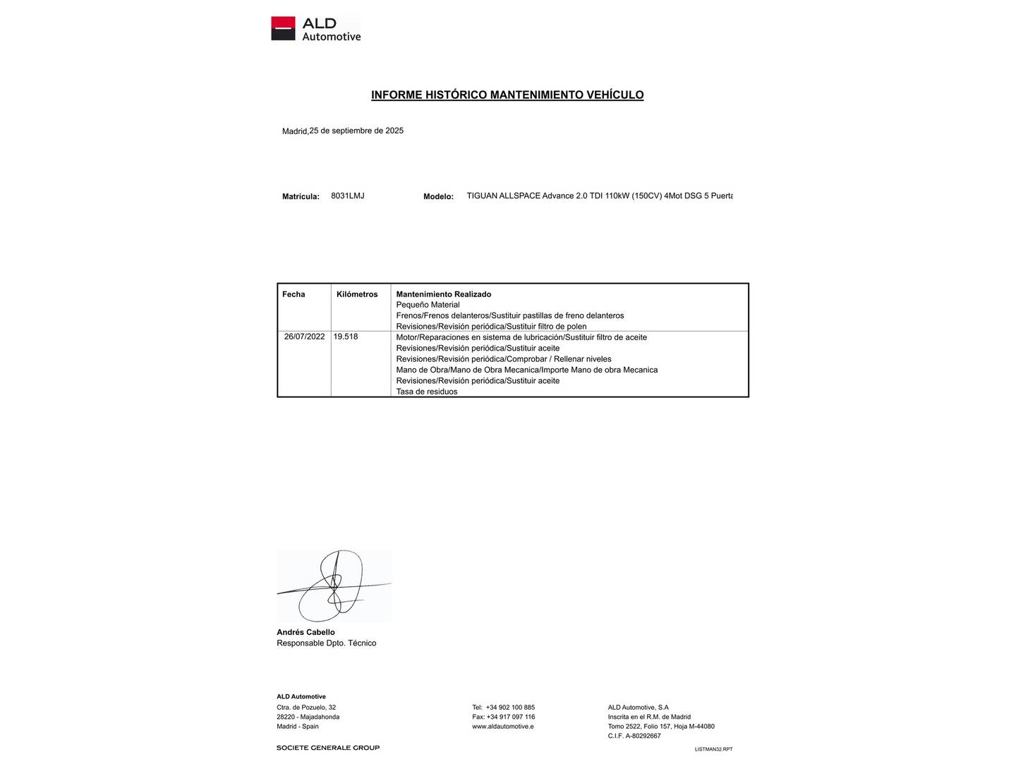 Foto Volkswagen Tiguan Allspace Volkswagen Tiguan Allspace Advance 2.0 TDI 4Motion (150 CV) DSG 7 Plazas