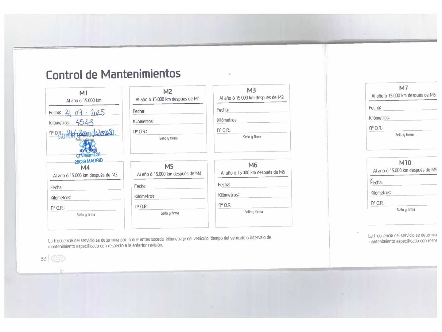 Foto del mantenimiento del Hyundai Kona Hyundai Kona 1.6 GDI HEV Tecno DCT (141 CV)