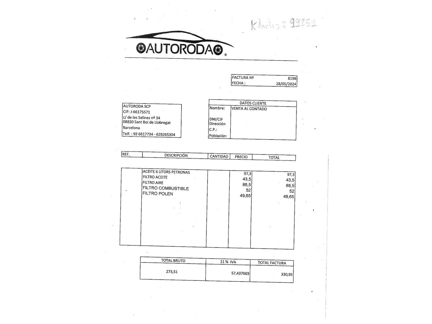 Foto del mantenimiento del Nissan X-TRAIL Nissan X-Trail dCi 130 N-Connecta (130 CV)
