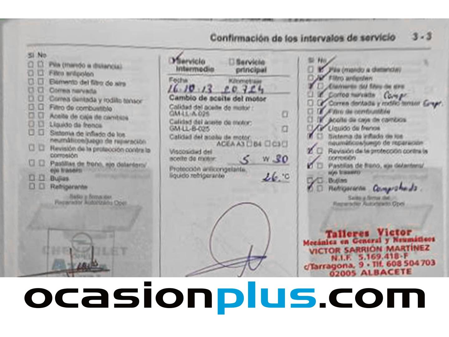 Foto del mantenimiento del Opel Astra Opel Astra 1.7 CDTI Energy (110 CV)