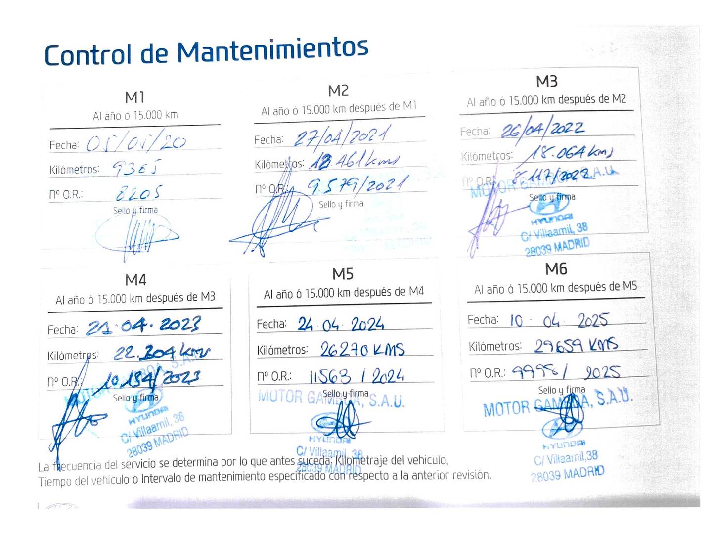 Foto del mantenimiento del Hyundai i30 Hyundai i30 1.0 TGDI Go! (120 CV)