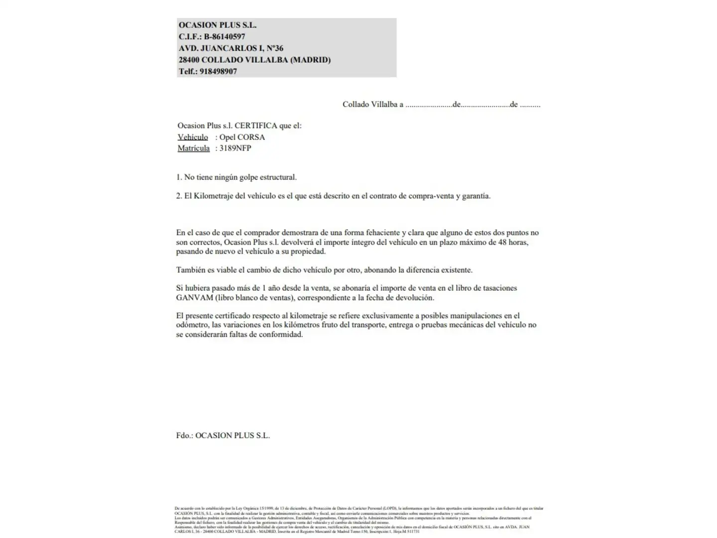 Certificado