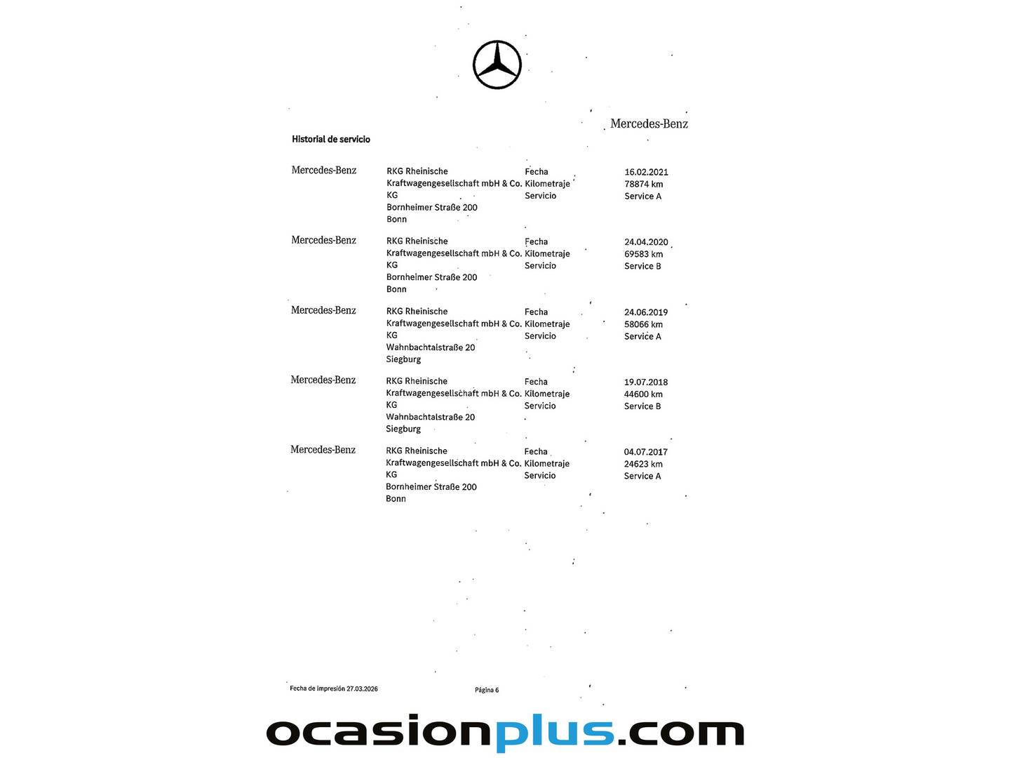 Foto del mantenimiento del Mercedes Clase A Mercedes Clase A 200 d Style (136 CV)