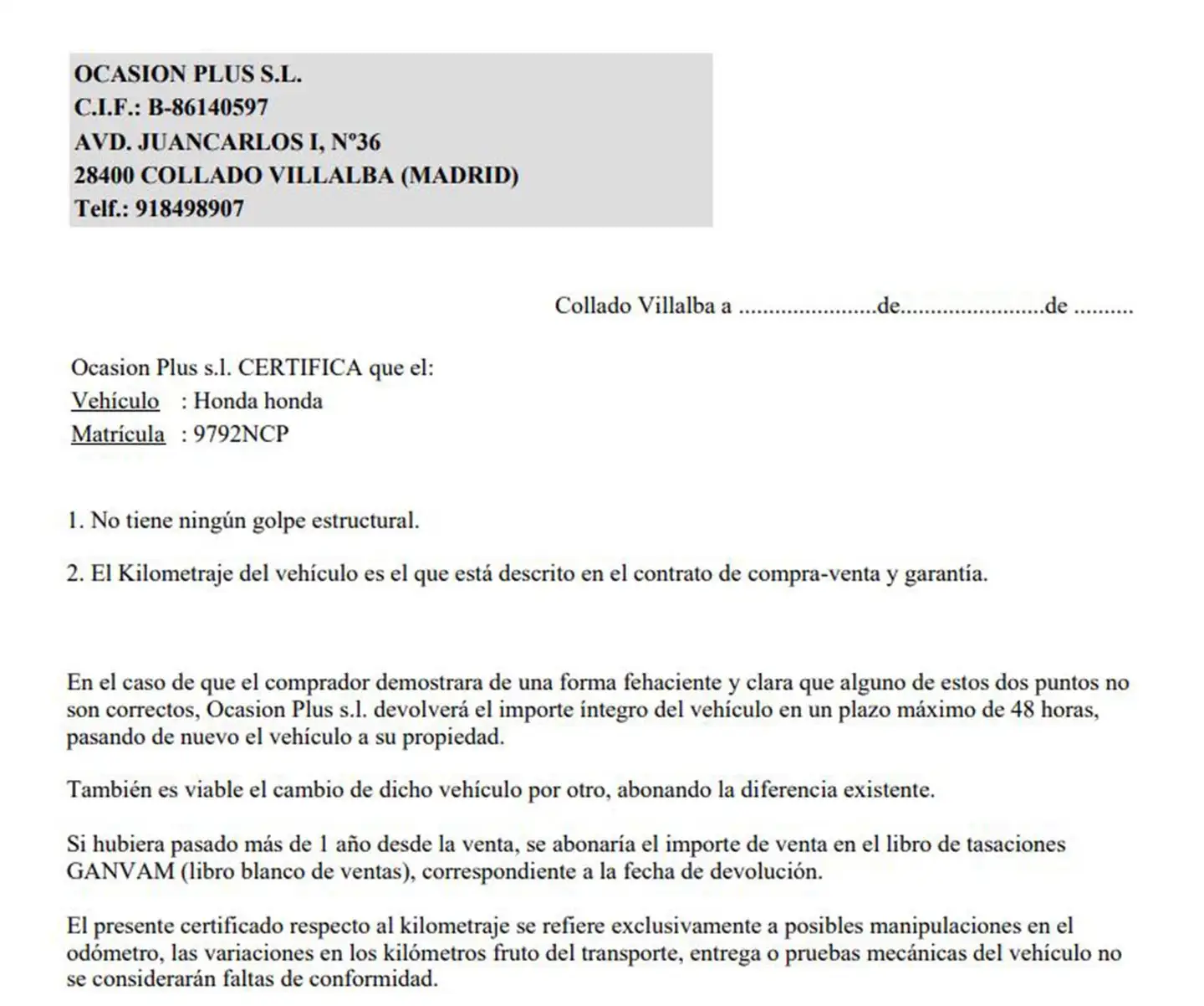Certificado