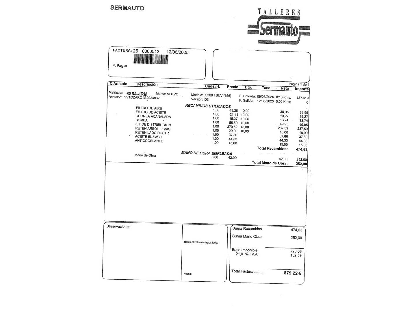Foto Volvo XC60 Volvo XC60 D3 Kinetic  (150 CV)