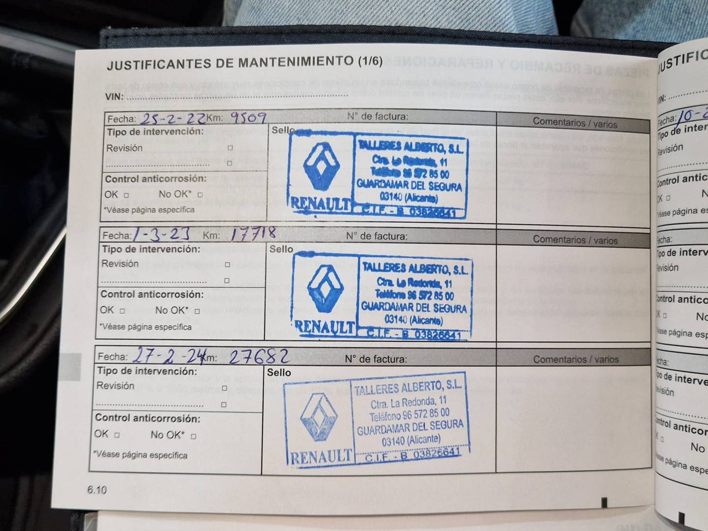 Foto del mantenimiento del Renault Clio Renault Clio Zen TCe (100 CV)