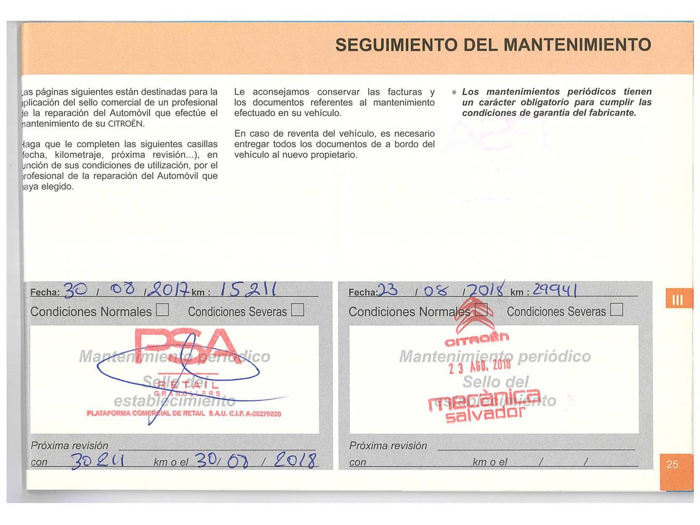 Foto del mantenimiento del Citroën Berlingo Citroën Berlingo Combi PureTech 110 Multispace 20 Aniversario S&S (110 CV)