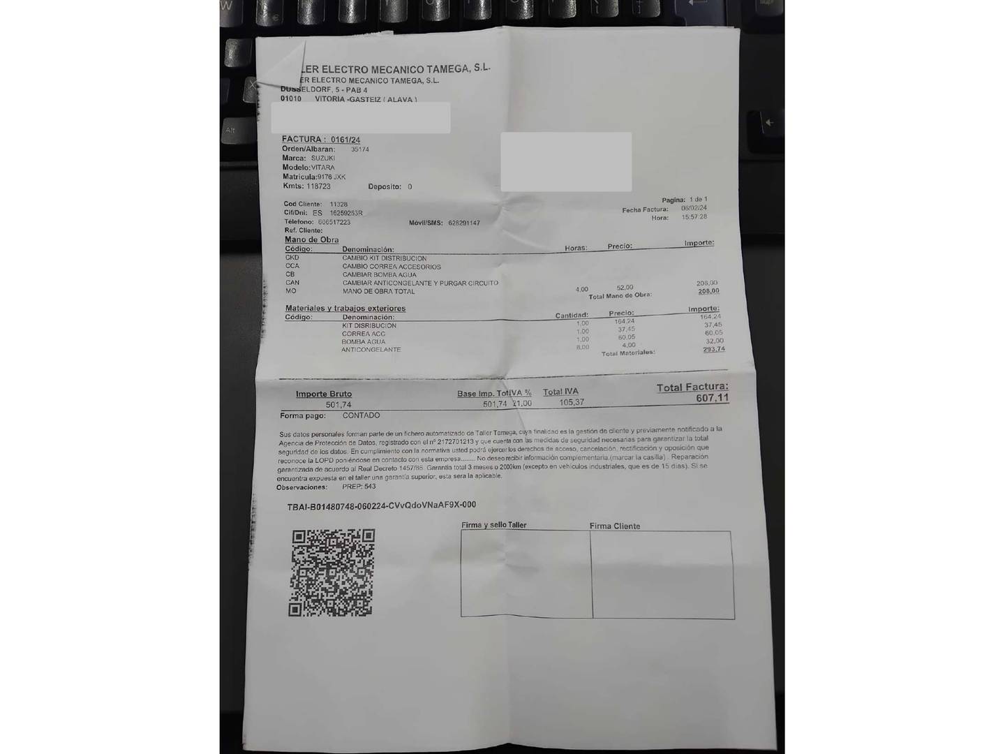 Foto del mantenimiento del Suzuki Vitara Suzuki Vitara 1.6 DDiS GLE (120 CV)