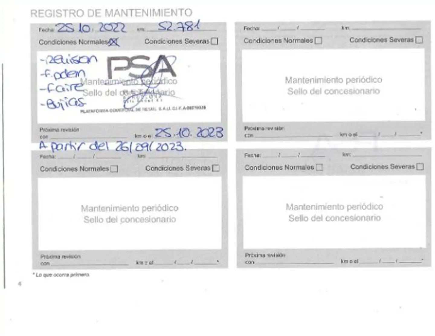 Mantenimiento