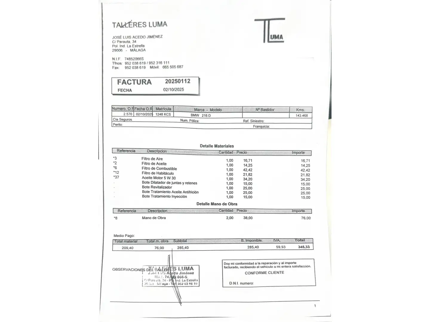 Foto BMW Serie 2 Gran Tourer BMW Serie 2 216d Gran Tourer (116 CV)