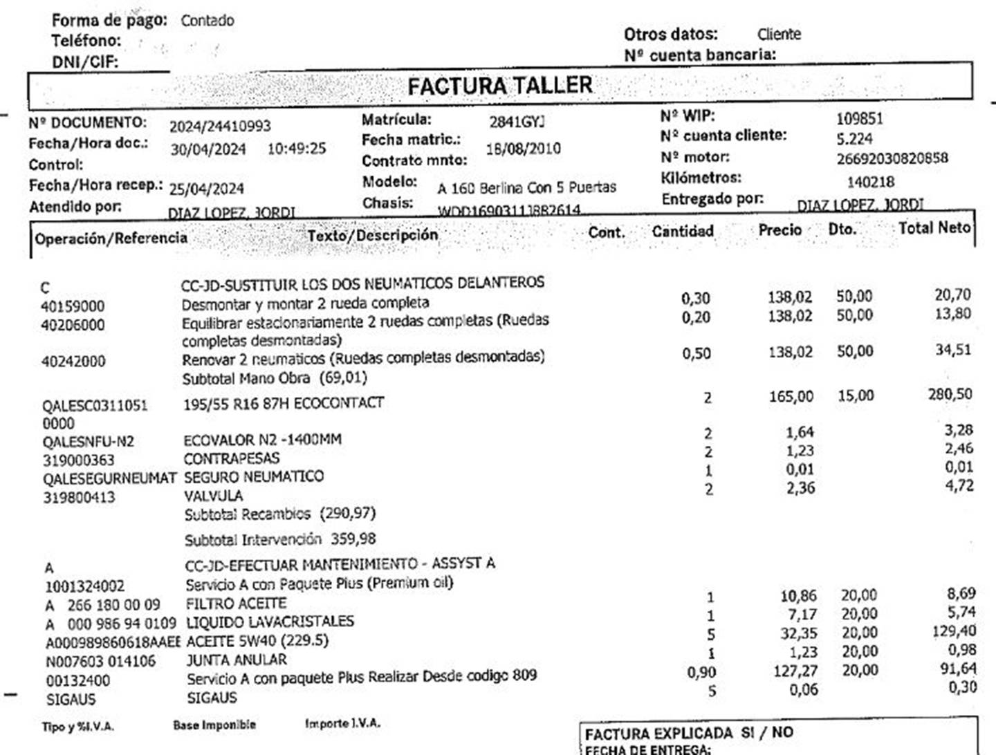 Foto Mercedes Clase A Mercedes-Benz Clase A 160 Avantgarde (95 CV)