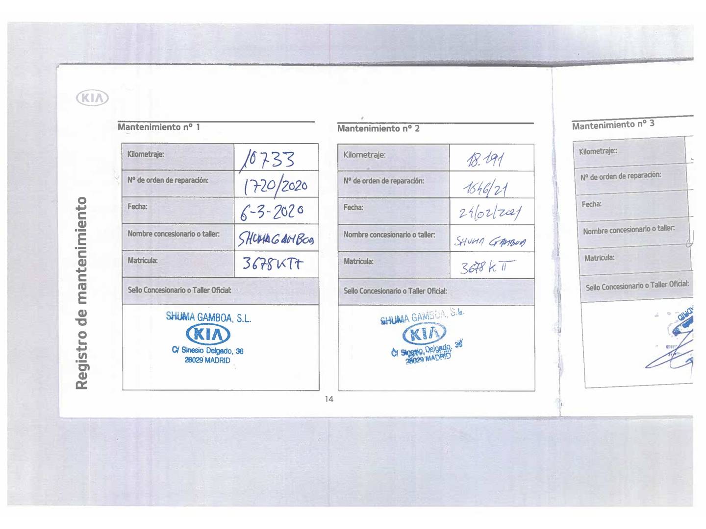 Foto del mantenimiento del KIA Sportage KIA Sportage 1.6 GDi Concept 4x2 (132 CV)