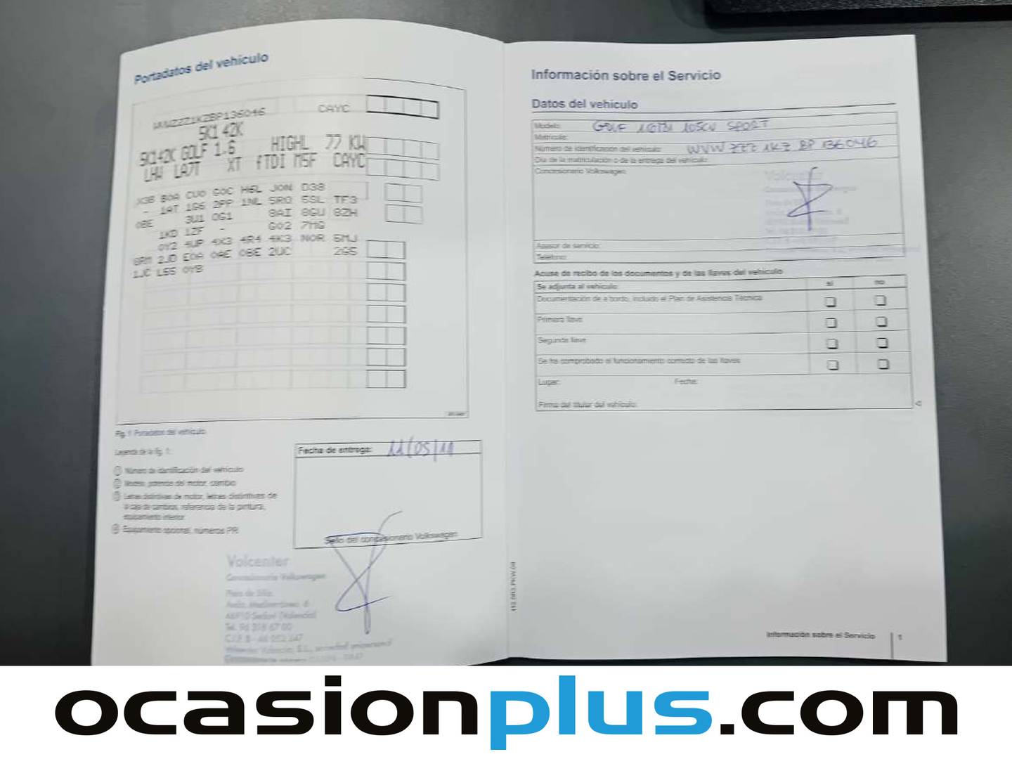 Foto del mantenimiento del Volkswagen Golf Volkswagen Golf Sport 1.6 TDI (105 CV)
