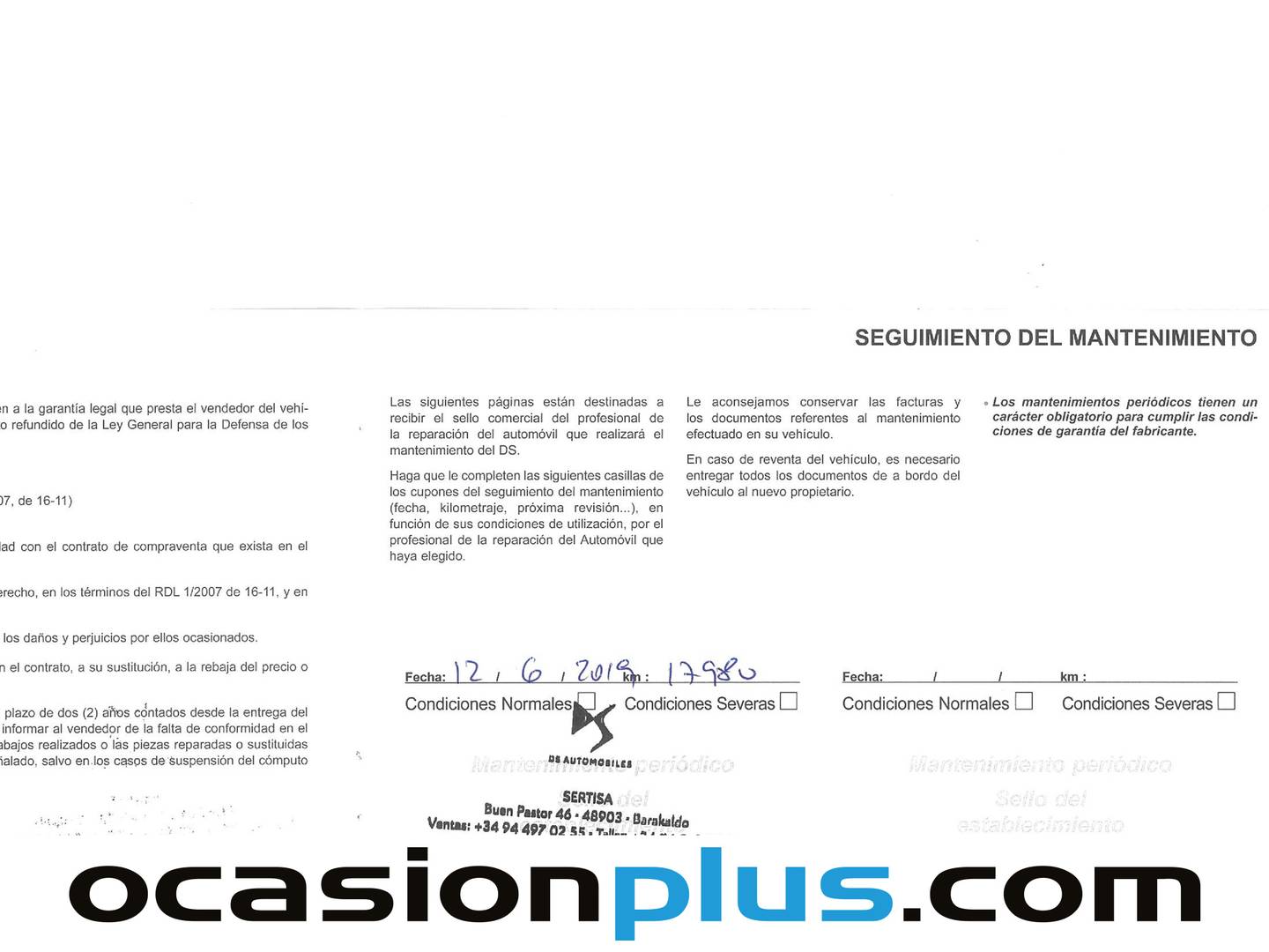 Foto del mantenimiento del DS DS 7 Crossback DS DS7 Crossback BlueHDi 180 So Chic Auto (180 CV)