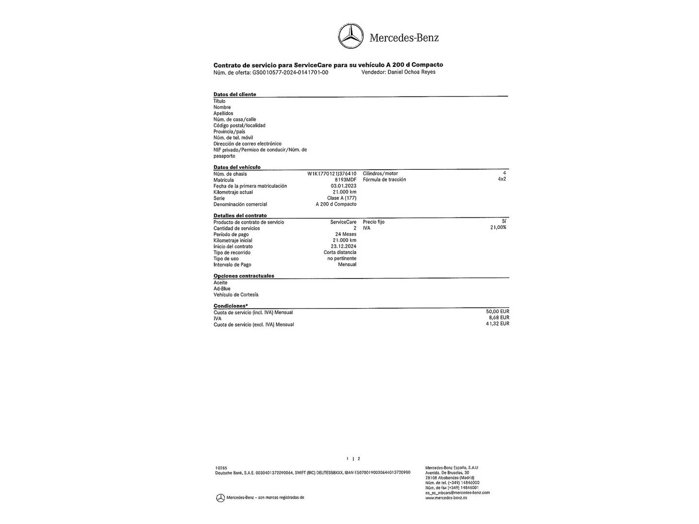 Foto Mercedes Clase A Mercedes-Benz Clase A 200 d (150 CV) Pack AMG