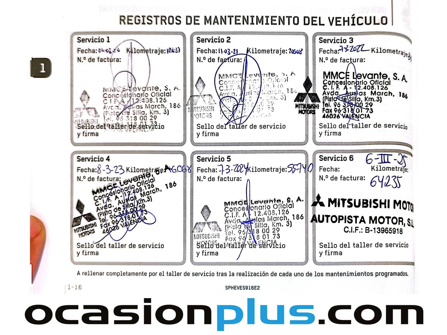 Foto del mantenimiento del Mitsubishi Outlander Mitsubishi Outlander 2.4 PHEV Kaiteki 4WD Auto (224 CV)