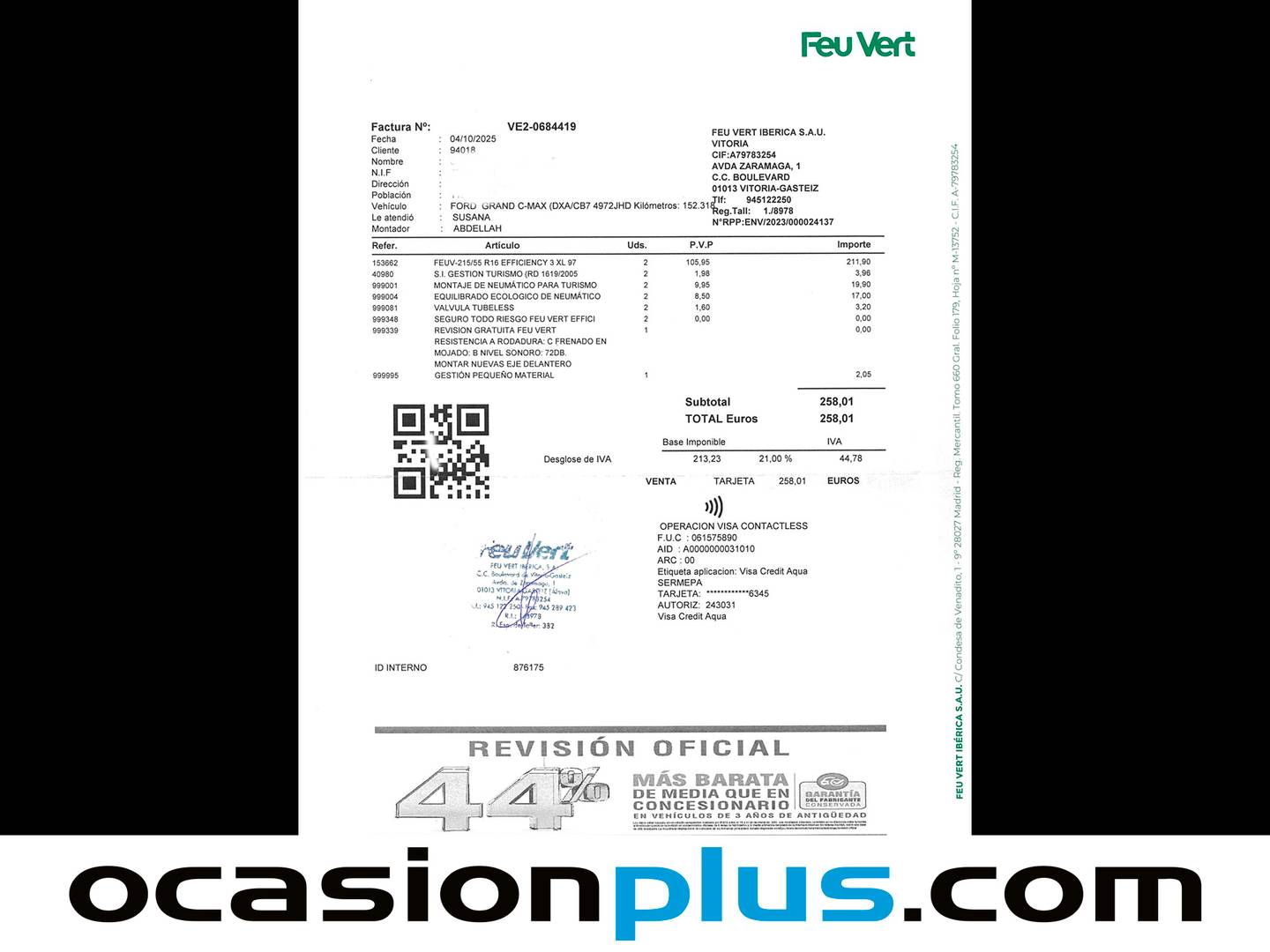 Foto del mantenimiento del Ford Grand C-Max Ford Grand C-Max 1.0 EcoBoost Trend+ (125 CV)