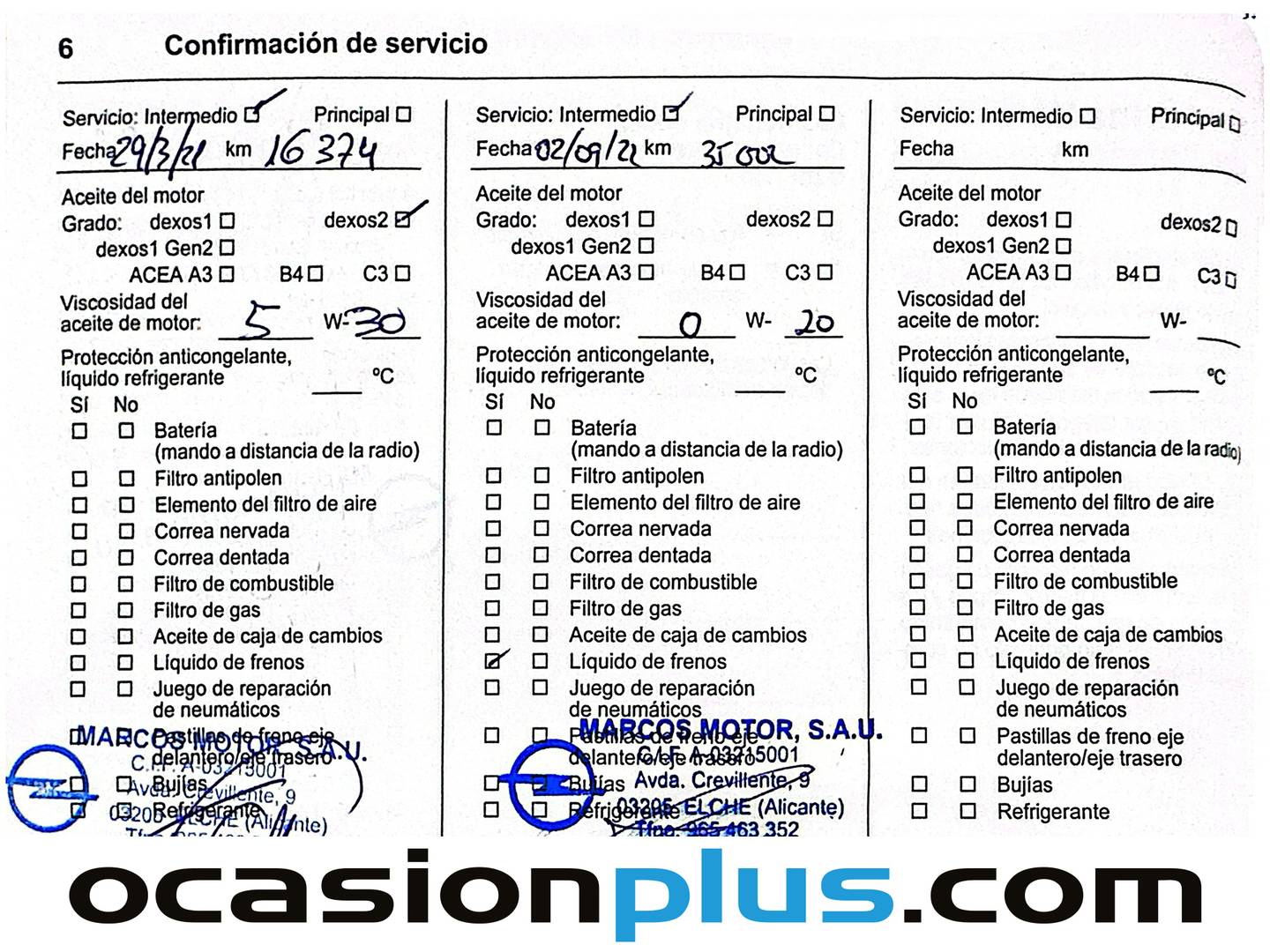 Foto del mantenimiento del Opel Astra Opel Astra Sports Tourer 1.6 CDTI S&S Dynamic (136 CV)
