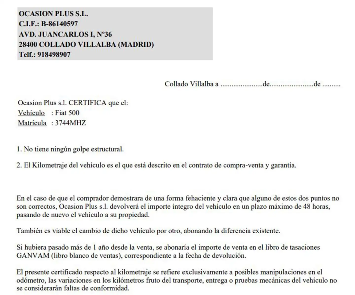 Certificado