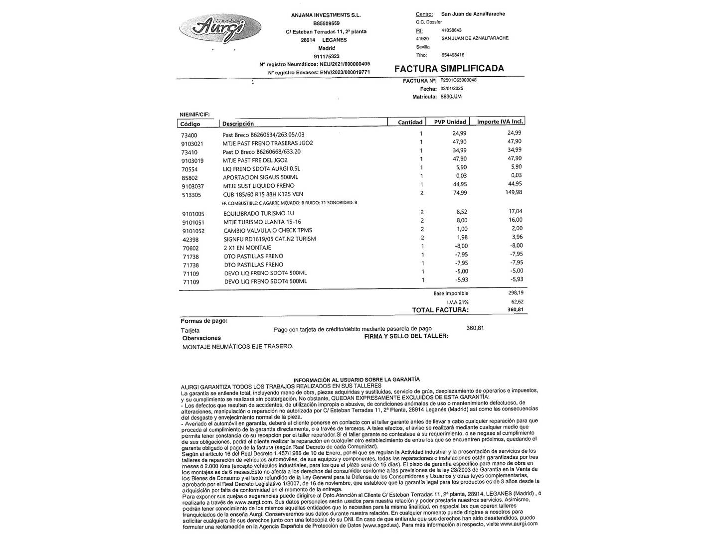 Foto del mantenimiento del Seat Ibiza Seat Ibiza 1.4 TDI Reference Plus (90 CV)